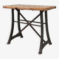Industrial Bar/bistro Table With Cast Iron Legs And Wooden Top, Belgium Ca. 1920 -Room Fold Zone 591d49ac 7678 4d02 b655 937ac1fa1c16