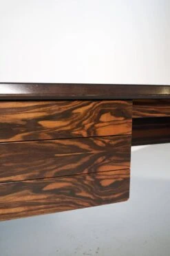 Important Ebony Desk From Macassar 1970s