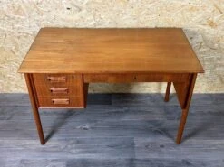 60er 70er Jahre Teak Writing Desk Schreibtisch Von Gunnar Nielsen Für Tibergaard