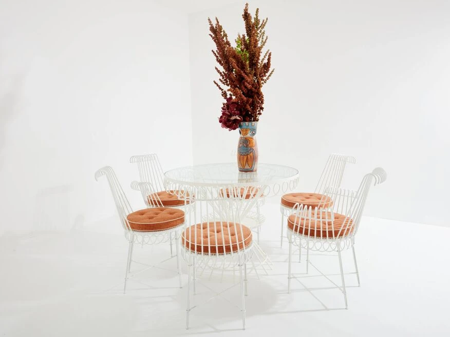 Mathieu Matégot Complete Dining Room Set Cap D'Ail 1950s 15 Mathieu Matégot Complete Dining Room Set Cap D'Ail 1950s - Image 13