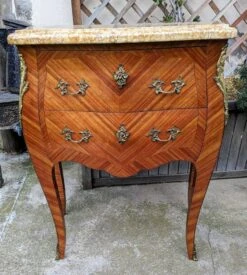 Old Chest Of Drawers In Rosewood Marquetry With Marble And Bronze, Louis XV Style -Room Fold Zone 637ebfac 54ef 46c1 85cf b15026548dd4