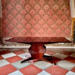 1950 Italian Midcentury Modern Mahogany And Rosewood Dining Set, Attributed To Osvaldo Borsani -Room Fold Zone 652f2185 1a29 48e5 8398 98fa1d5f4967