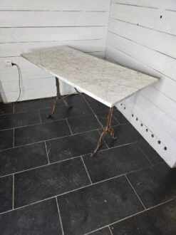 Old Bistro Table With Marble Top, 119cm L -Room Fold Zone 65803d04 f875 4812 a3c8 bed17471c7e2