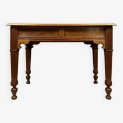 Superb Louis XVI Style Solid Oak Center Desk With Secret Drawers -Room Fold Zone 6915d88e 23b3 49b6 8262 8585060547b0