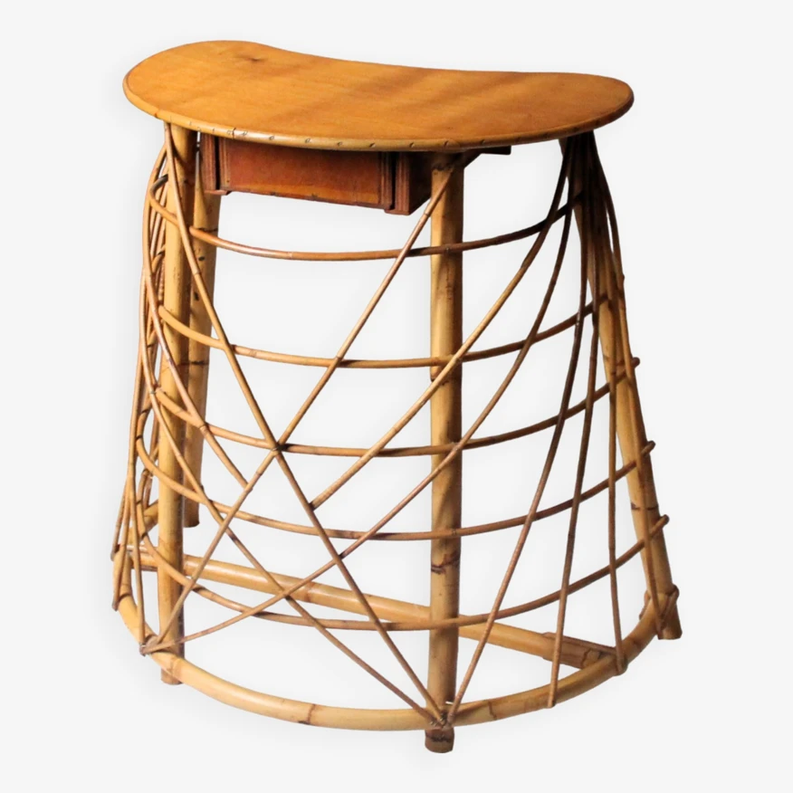 Vintage Rattan Dressing Table 3 Vintage Rattan Dressing Table