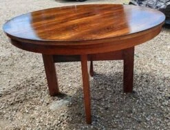 Round Dining Table -Aurora Izegem Model 4001 Belgium Scandinavian In Rio Rosewood + Extension -Room Fold Zone 6d926baa 18aa 4429 a589 0e8abe906310