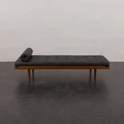 Danish Mid-century Teak Daybed In Black Leather, 1960s -Room Fold Zone 6dcf57e6 5eab 4af8 ba98 aef51c186250