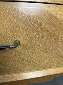 1950s Chest Of Drawers With Blond Wood Compass Foot -Room Fold Zone 6ed0d5b3 53d3 4fd7 9ffa 1010e7d15db3