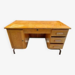 Schoolmaster's Desk, Wood And Metal, With Drawers And Cupboard -Room Fold Zone 7496b5af e83c 4c0e aaad bc0a852f570a