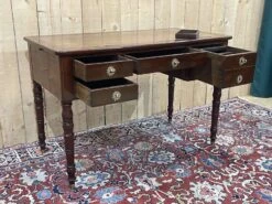 Restoration Desk In Mahogany And Leather Top From The 19th Century -Room Fold Zone 750c25d4 f686 40c2 81ca 2a11860af714