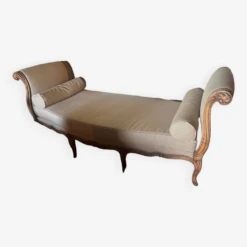 Linen Chaise Longue Bench