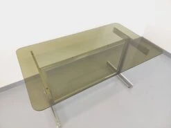 Vintage Desk Or Dining Table In Smoked Glass And Chrome Metal From The 70s -Room Fold Zone 75da8bcf 0d56 4b40 8a64 2aaf68ee77ab