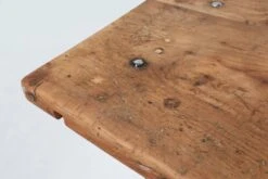 Industrial Bar/bistro Table With Cast Iron Legs And Wooden Top, Belgium Ca. 1920