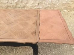 Louis XV Style Table In Restyled Mahogany With Natural Wood Top -Room Fold Zone 7799e048 6b03 4cf9 a72e 7d155493f366