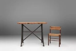 Industrial Bar/bistro Table With Cast Iron Legs And Wooden Top, Belgium Ca. 1920 -Room Fold Zone 78b8180c 9bd0 474f 995e d46079e19210
