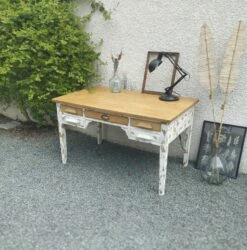 Large Vintage Desk - 70's Bohemian Desk -Room Fold Zone 7c38b1d0 b8d7 4222 ac3c d98273e80595