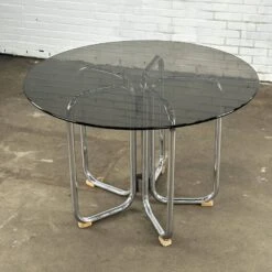 Vintage Italian Dining Table Smoke Glass -Room Fold Zone 7e138585 263c 416e 93d7 398386290e45