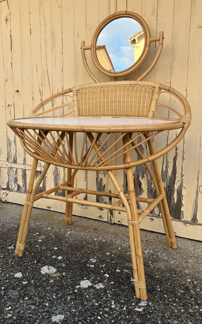 Anne Bamboo Dressing Table Vintage, 1960s 22 Anne Bamboo Dressing Table Vintage, 1960s - Image 20