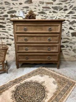 Old Chest Of Drawers In Raw Wood
