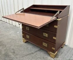 Vintage Navy Wood Scriban Chest Of Drawers And Chair -Room Fold Zone 82f29ab5 8d41 498d 89f3 6c935f5684f5