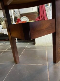 Round Dining Table -Aurora Izegem Model 4001 Belgium Scandinavian In Rio Rosewood + Extension -Room Fold Zone 82f3cb83 be82 432e bda2 923c379286be