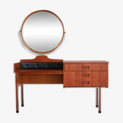 Dressing Table - Large Round Mirror - 1960s -Room Fold Zone 831ed4bf b743 aba5 a468 c912ce90461d