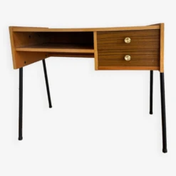 Formica Wood And Metal Desk From The 60s -Room Fold Zone 86145766 8901 49a2 8822 3c5d3ac20163