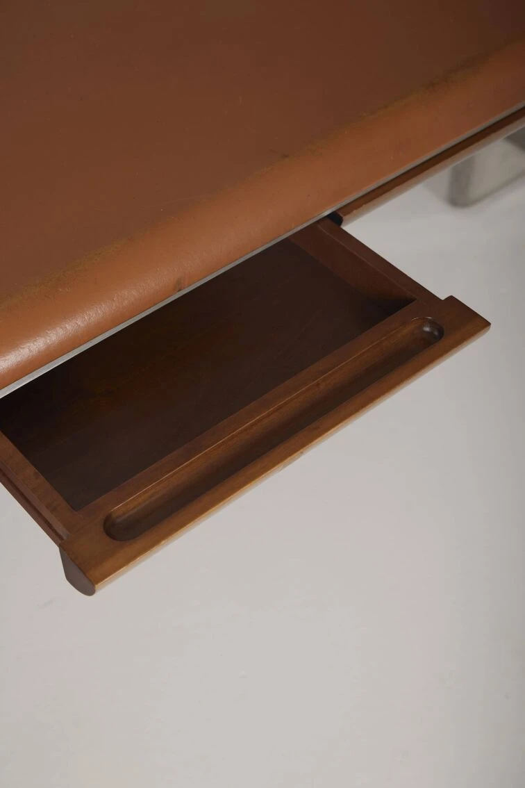 Hans Von Klier Leather And Wood Desk By Skipper, 1970s 11 Hans Von Klier Leather And Wood Desk By Skipper, 1970s - Image 9