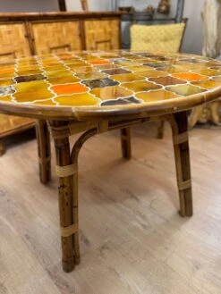 Vintage Rattan And Ceramic Dining Table -Room Fold Zone 887c1545 8339 4c4a a548 c234777c5d65