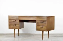 Midcentury Uniflex Walnut And Beech Concave Desk Designed By Gunther Hoffstead, -Room Fold Zone 888774b6 e0af 477c a4e5 c42115a1ea41