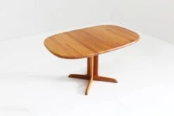 Vintage Glostrup Danish Oval Extendable Dining Table Solid Teak 1960s -Room Fold Zone 88a1782b fb2f 4b4f 88f8 b2aea13ba820