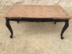 Louis XV Style Table In Restyled Mahogany With Natural Wood Top -Room Fold Zone 8a3ab865 7683 42c7 b3d0 a8f669c5c79b