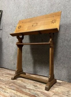 Very Rare Table Forming A Desk Or Lectern Napoleon Iii Period In Marquetry -Room Fold Zone 8c4ab9d9 1566 4ccc 95dd cd30ca3af83a