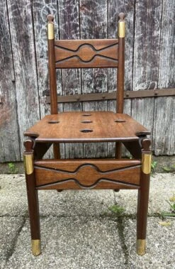 Vintage Navy Wood Scriban Chest Of Drawers And Chair -Room Fold Zone 913f3ca1 bf46 40bd 9099 fdc0152d5bb7