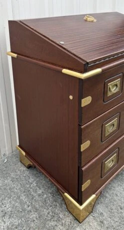 Vintage Navy Wood Scriban Chest Of Drawers And Chair -Room Fold Zone 91fabde3 8a91 4304 9440 beac37550959