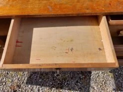 Schoolmaster's Desk, Wood And Metal, With Drawers And Cupboard -Room Fold Zone 9451c2df f36f 4e4b 926d 94920cf1f12e