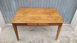 Old Rustic Farm Table, One Drawer -1m25 -Room Fold Zone 987943e2 b35c 47f3 9c8e 313dd810daad
