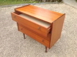 Vintage Teak Veneer Chest Of Drawers From The 60s