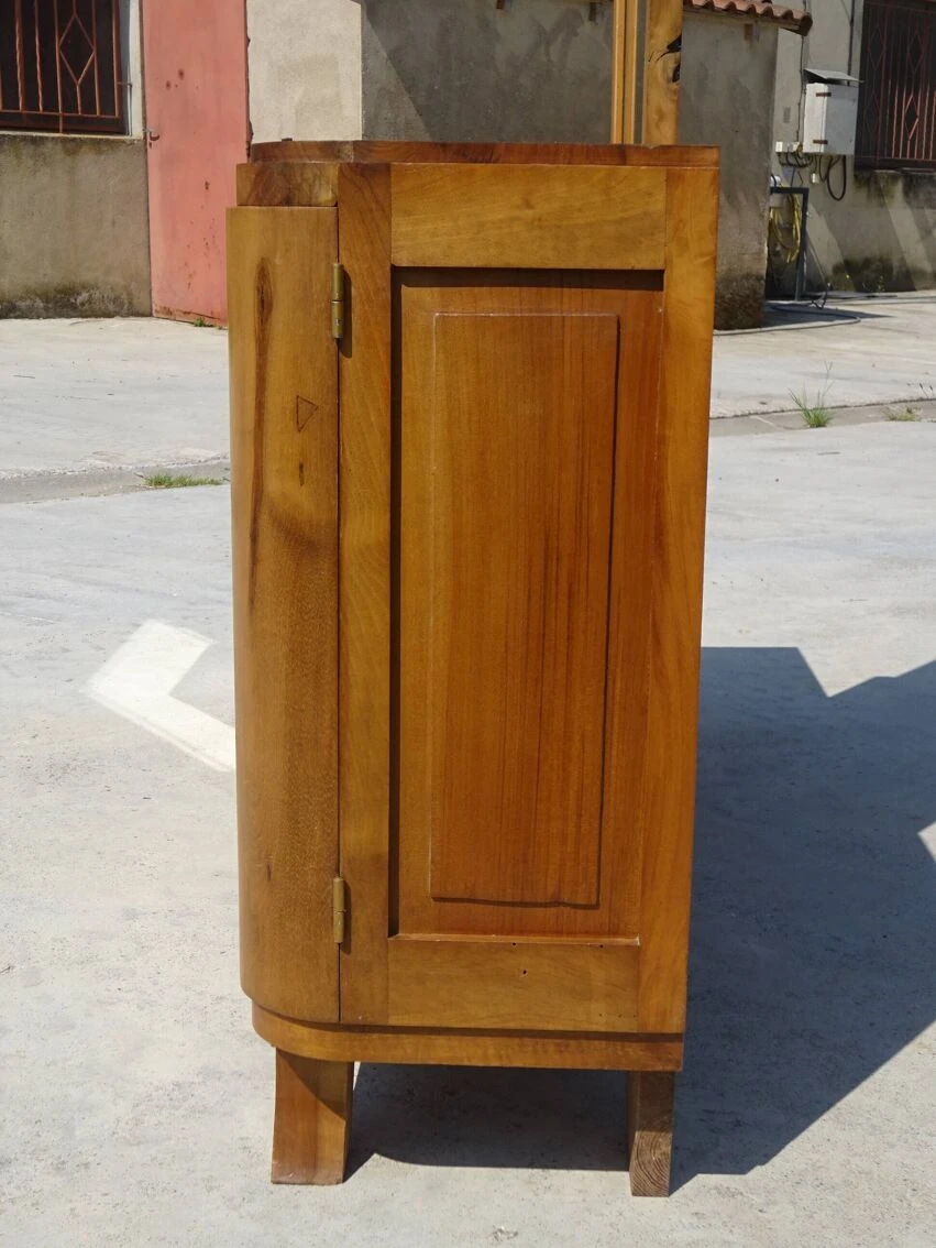 Light Wooden Dressing Table With Large Original Mirror, 1930s 7 Light Wooden Dressing Table With Large Original Mirror, 1930s - Image 5