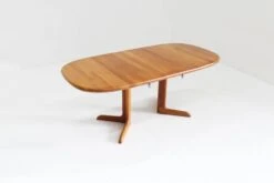 Vintage Glostrup Danish Oval Extendable Dining Table Solid Teak 1960s -Room Fold Zone 9e8d2675 8e49 457a a3c3 d891cbbbb824