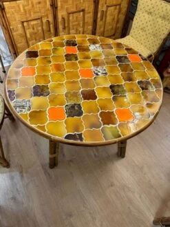 Vintage Rattan And Ceramic Dining Table -Room Fold Zone a2847d92 3066 4518 b2c3 5c32c9901dd6