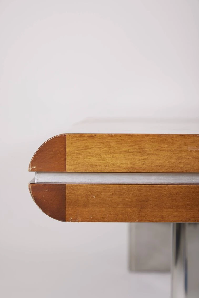 Hans Von Klier Leather And Wood Desk By Skipper, 1970s 4 Hans Von Klier Leather And Wood Desk By Skipper, 1970s - Image 2