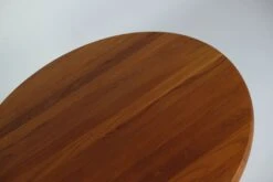 Vintage Round Danish Solid Teak Wood Dining Table Extandable - 1970s -Room Fold Zone a5d8f157 18f5 481b bceb ec3454c5aba2