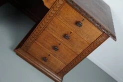 Antique Dutch Carved Oak Art Nouveau Desk / Shop Counter, Early 20th Century -Room Fold Zone a6c7a148 5928 4d96 af84 5cf763bee111