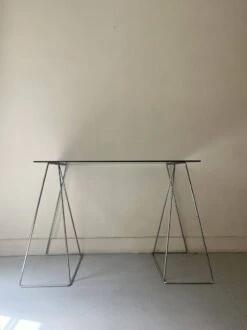 Wired Desk By Max Sauze In Metal And Smoked Glass, 1970 Design -Room Fold Zone a863265b 5c91 4b13 b203 16a2fb00ba26