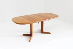 Vintage Glostrup Danish Oval Extendable Dining Table Solid Teak 1960s -Room Fold Zone a887eecc c19c 46e8 bc45 20ae98b18136