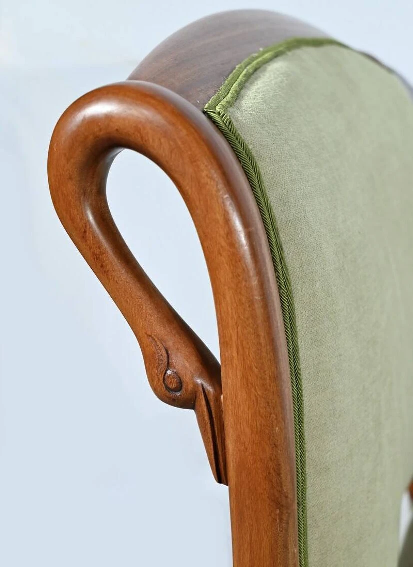 Solid Mahogany Daybed, Return From Egypt Style – Early 20th Century 8 Solid Mahogany Daybed, Return From Egypt Style – Early 20th Century - Image 6