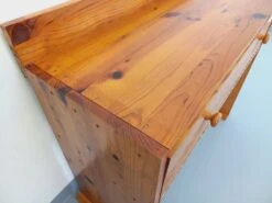 Vintage Pine Desk With Sled Legs From The 70s And 80s -Room Fold Zone ac1b746b 39d2 4e00 ba50 fe4976387c09