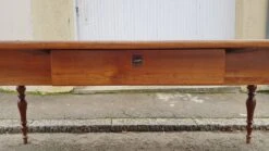 Large Old 19th Century Oval Table In Cherry Wood