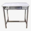 Art Deco Side Table Desk In Nickel-plated Copper And White Marble -Room Fold Zone afdaf15b 38cd 457e b481 3b0db48a6400